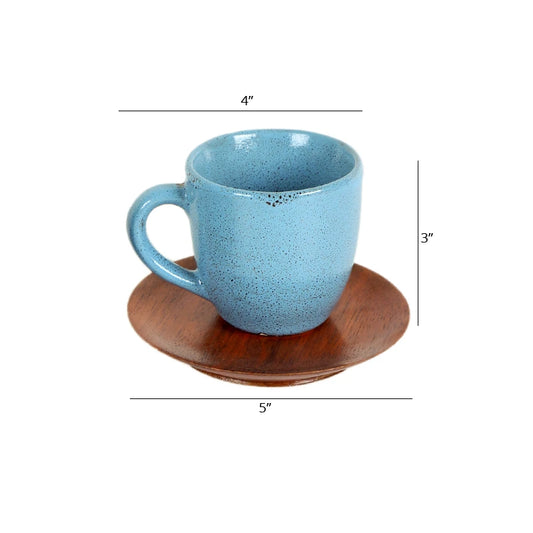 Dimension of Blue tea cup