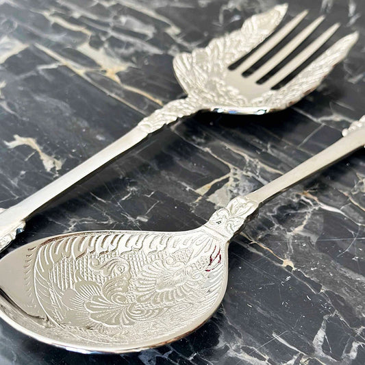 Celestial Silver Salad Forks Set of 2