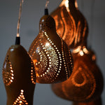 Gourd Shell Hanging Light | Dotted Design Lampshade