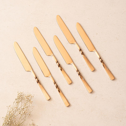 All Purpose Knives Set of 6 - Twisted Bronze