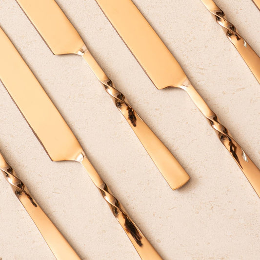 All Purpose Knives Set of 6 - Twisted Bronze