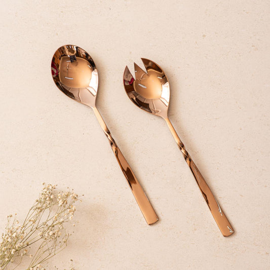 Server Set of 2  - Twisted Bronze
