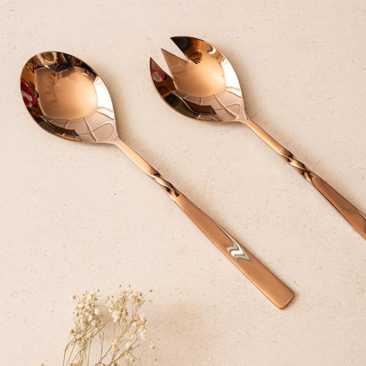 Server Set of 2  - Twisted Bronze