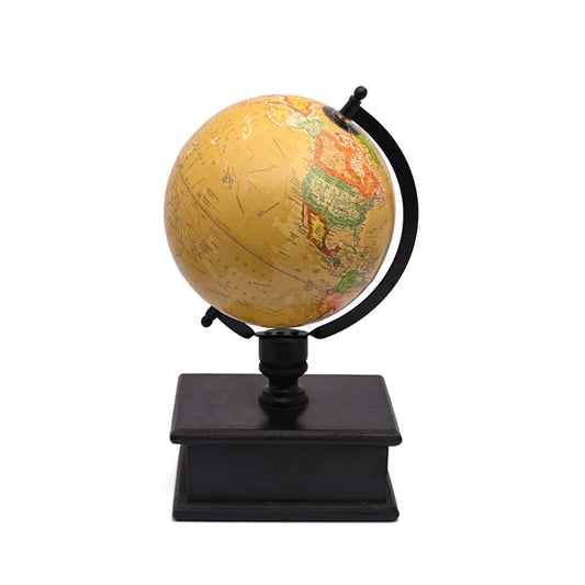 Mystic Yellow Globe with Drawer | World Globe for Desk & Table