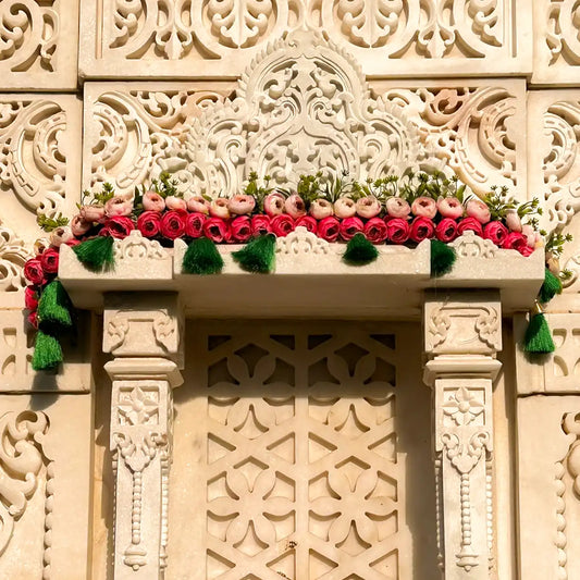 Fancy Bandarwal Design for Home Decor | Pink Flower Toran for Door Hanging