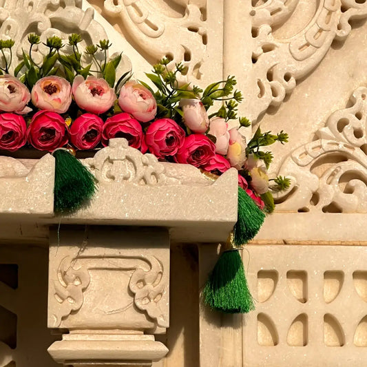 Fancy Bandarwal Design for Home Decor | Pink Flower Toran for Door Hanging