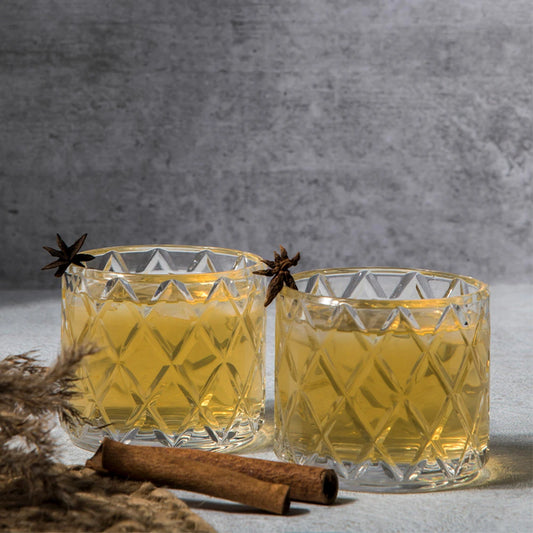 Diamond Crystal Whiskey Glass Set | Cocktail Glasses
