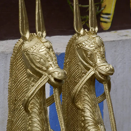 Majestic Brass Horse Decorative Showpiece 