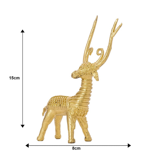 The Deer on Feet Coffee Table Decor Showpiece | Dokra Metal Craft Decorative Items