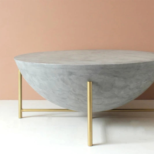 Coffee table with gold frame base