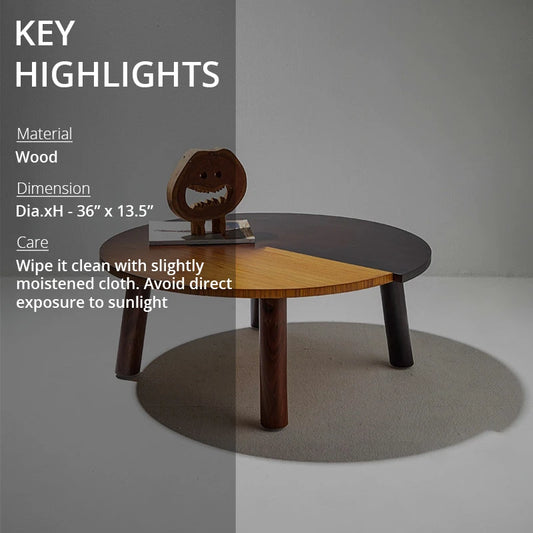 Key highlights of wooden coffee table