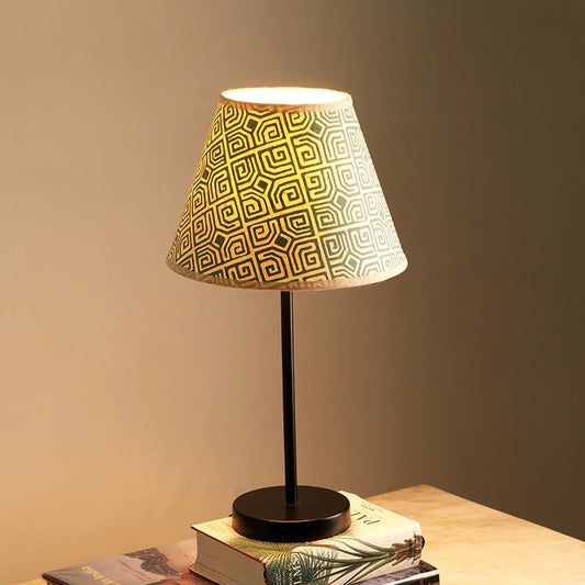 Nordic Night - Indic-Intrigue Print Table Lamp Light | Bedside Table Lamps