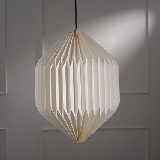 Oblong Origami Hanging Lamp | White Pendant Lights for Home
