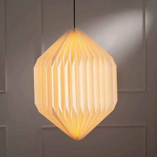 Oblong Origami Paper Pendant Lights for Home