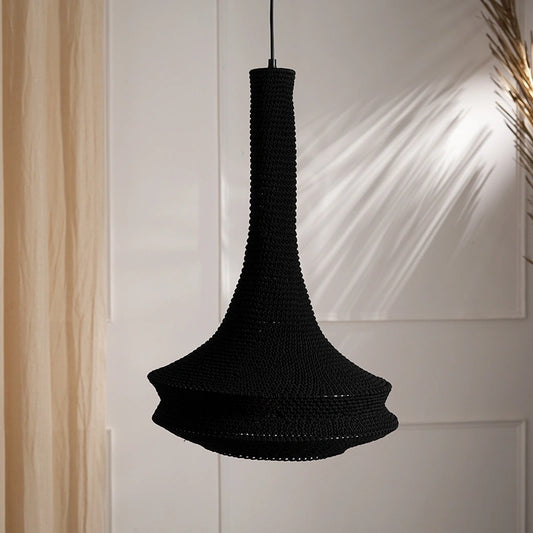 Earth Crochet Black Hanging Light Fixtures