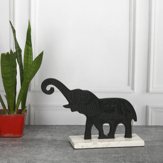 Maison Modern Noir Tusk Elephant Figurine