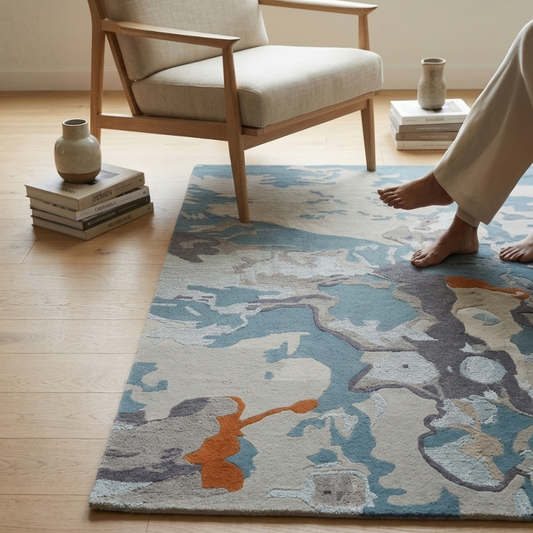 Floating Leaves Rug by Savi Decor
