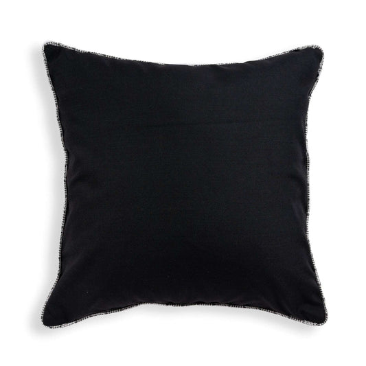 Black & White Teal Tango Velvet Cushion