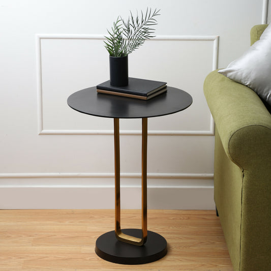 Irwin's Table Black Top & Base with Gold Body By De Maison Decor- 53-182-58