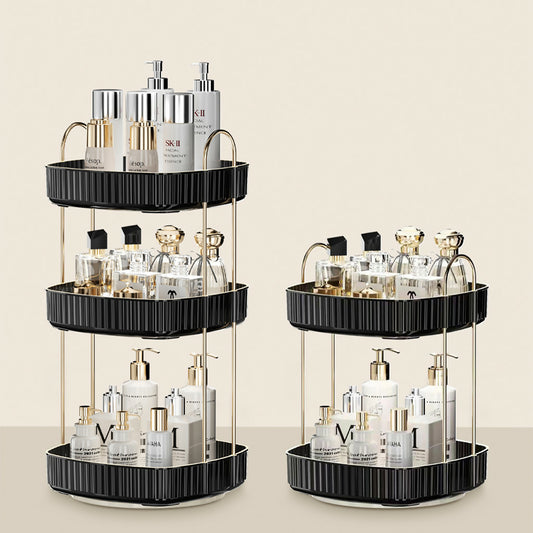 Rotating makeup organizer of two tier & three tier