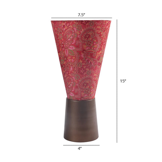 Dimensions of printed textile table lamp