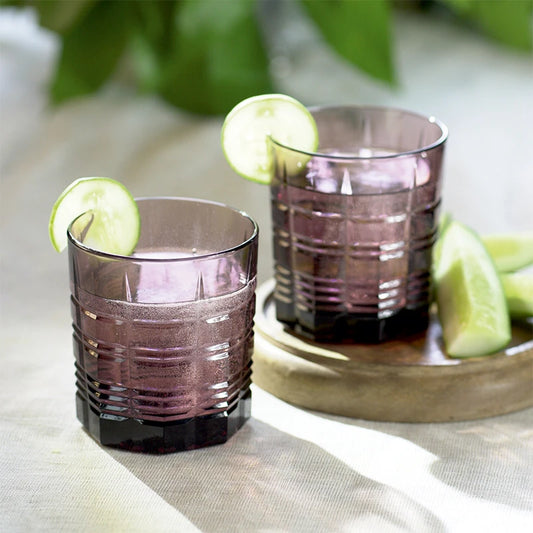 Small Purple Cocktail Glass Set of 2