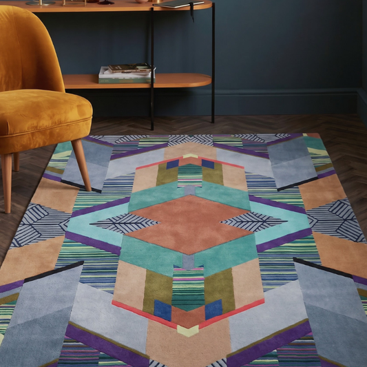Kaleidoscopic Abstract Rug by Savi Decor