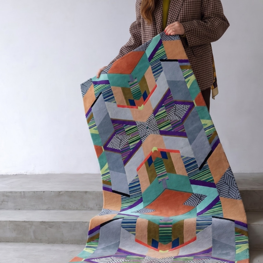 Kaleidoscopic Abstract Rug by Savi Decor