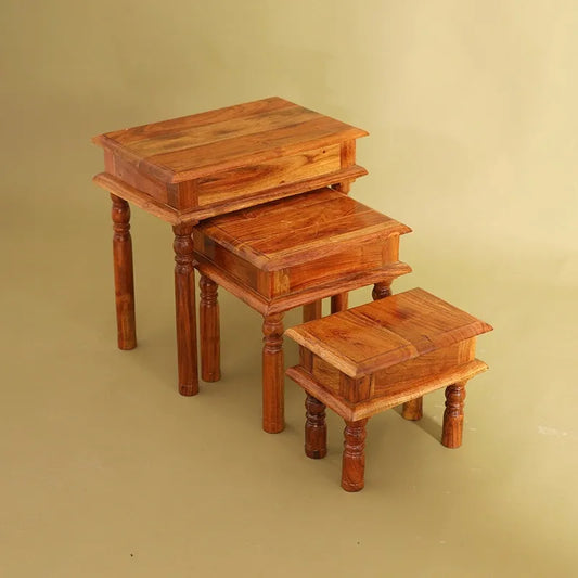 Wooden Table Set of 3 | Console Table Home | Wooden Side Table
