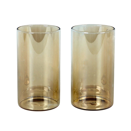 Glass tumbler in Gold color 