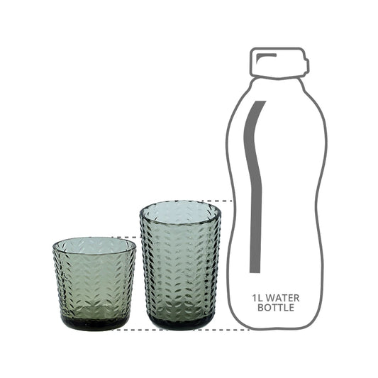 Size comparison of tumbler with bottle