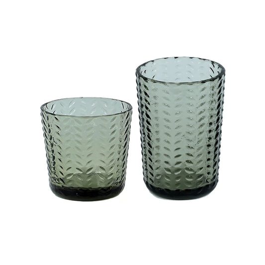 Set of small and large tumbler glass