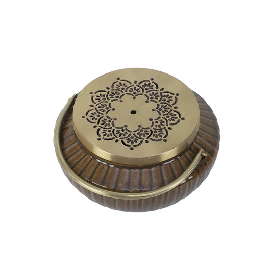 Isometric view of mandala incense burner