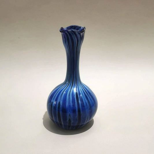 Murano Glass Style Vase- Blue Hues