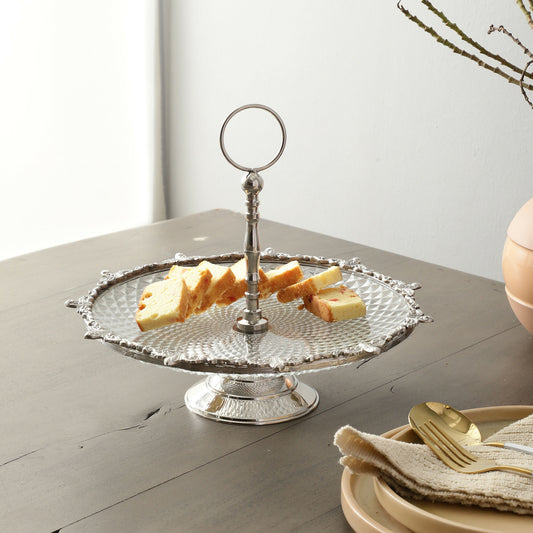 Crystal Spike Single Cake Stand-Double Cake stand By De Maison Décor 80-110, 80-111-40