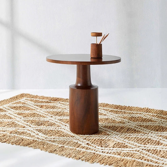 Neck Wooden Side Table