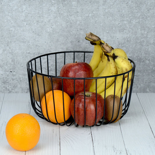 Minimalist Metal Wire Black Fruit Basket