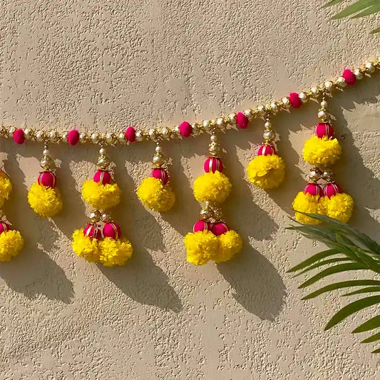 Artificial Marigold Flower Bandarwal Door Hanging Decoration