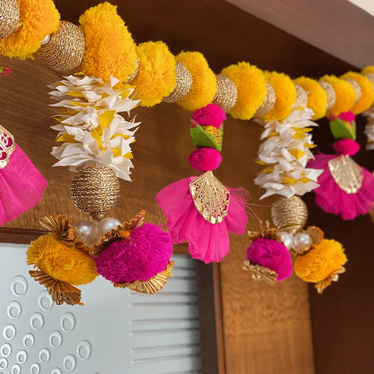 Orange & Pink Hanging Toran for Door