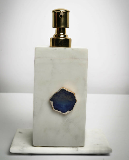 Agate with Marble Soap Dispenser for Bathroom Kitchen Wash Basin Bathroom Accessories Liquid Handwash with Pump
