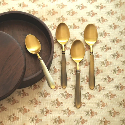 Reti Tea Spoon | Brass Tea Spoons | Set of 4