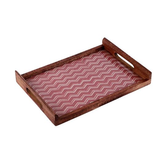 wood tray with handles