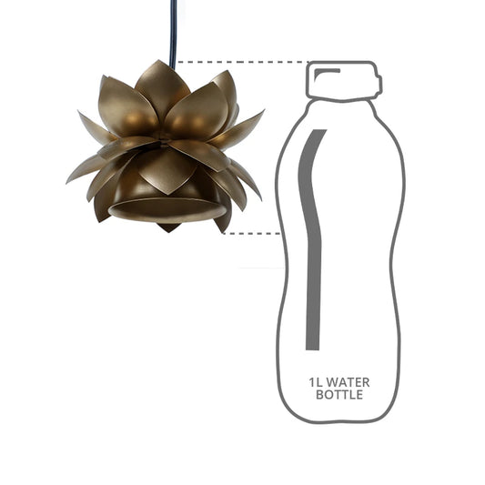 Size comparison of light with bottle
