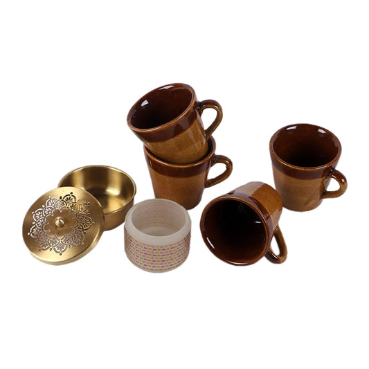 Ceramic cup and candle holder set