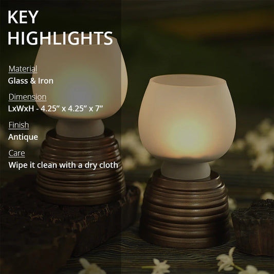 Key highlights of antique candle holder