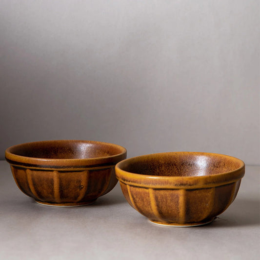 Savannah Nut Ceramic Bowl Set of 2