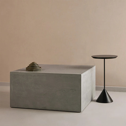 Square concrete table for home