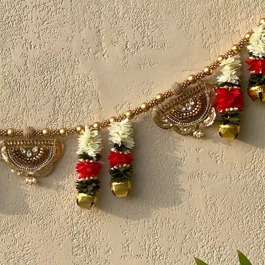 Multicolour Festive Flower Toran Design | Handmade Bandarwal Door Hanging