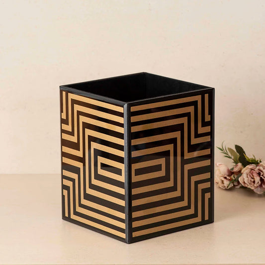 Black and gold Maze Designer Smart Dustbin
