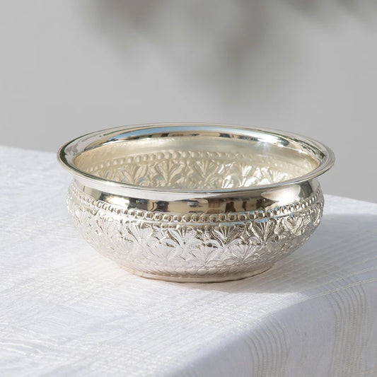 Silver urli brass bowl